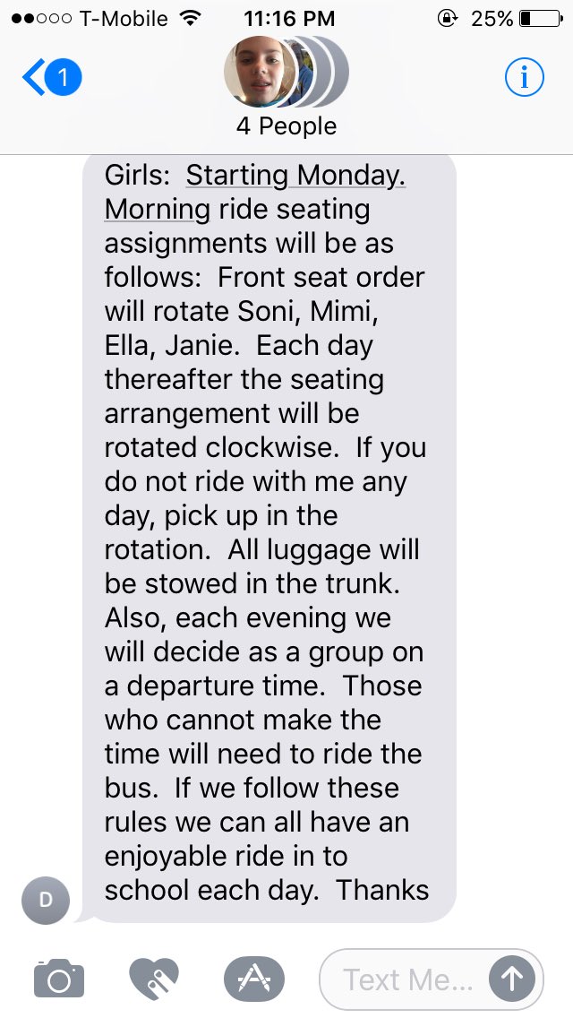 soni_schrader's tweet photo. The text I got from my dad in third block: https://t.co/d4CR3LU1YN