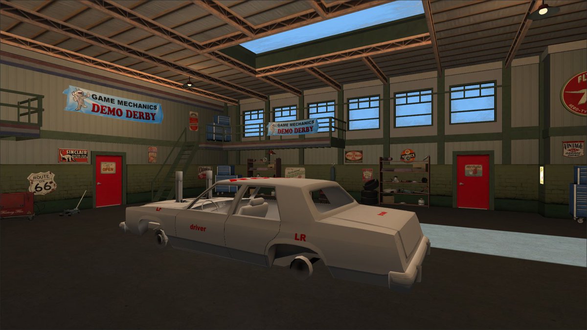 GameMechanicsUS's tweet photo. Working on the garage where you choose your car. Early, early stuff. The car does not even have tires yet. #unity3d #gamedev #indiedev https://t.co/cVNquE7g0G