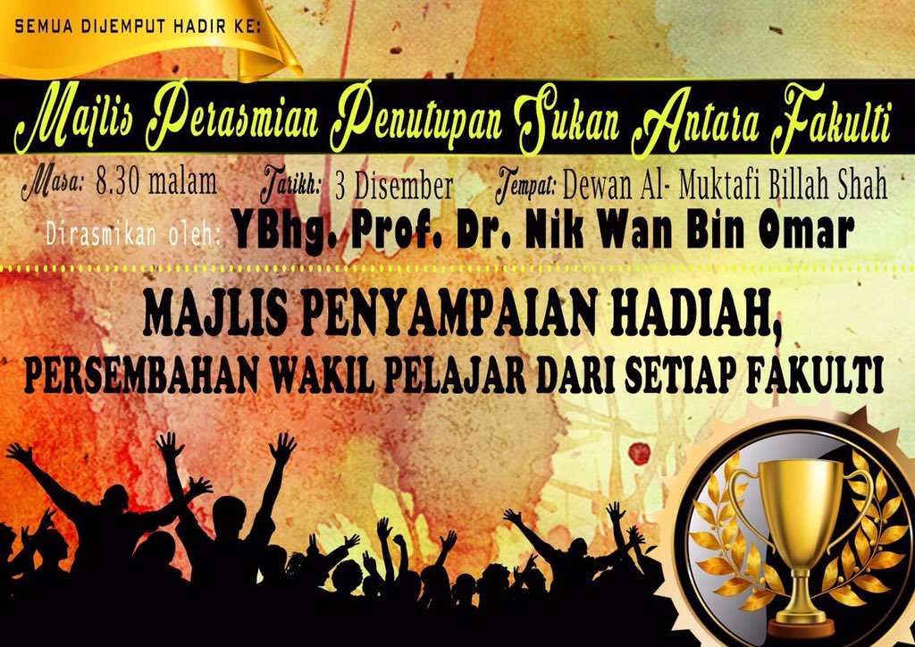 uniszairiss's tweet photo. With that, #SAF8 is over ! Don't forget to join the #SAF8's closing ceremony, tonight ! #UniSZAPastiTahu 😊 https://t.co/nWdPRu3uR7