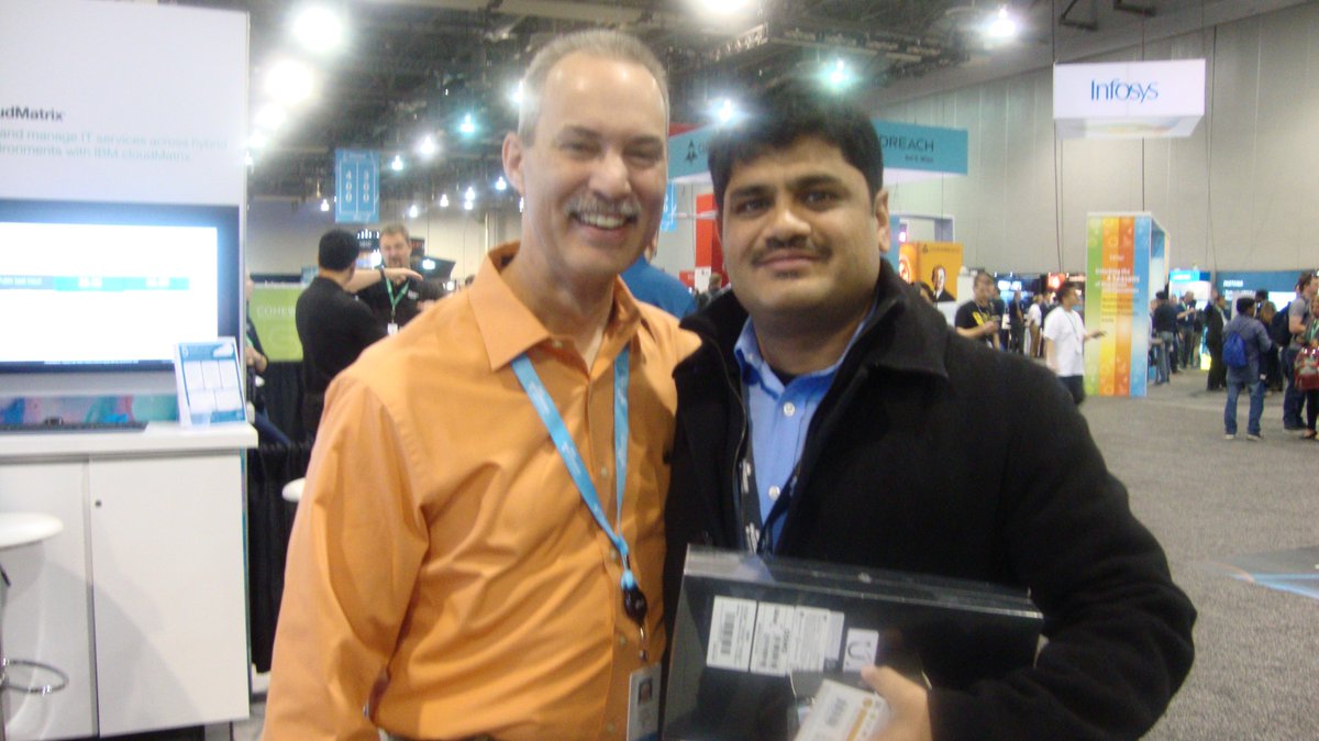 MikeBartonIBM's tweet photo. Congratulations to Dillip Pradham, winner of #DJI Osmo at #IBM booth 434 #reinvent2016 https://t.co/fnpaZXOdM7