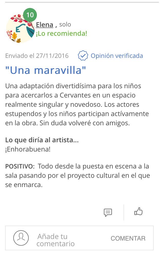 ¡Un 10 nos otorgan los espectadores en atrápalo!facebook.com/corraldelope/p… #teatro en <a href="/Barriolasletras/">Barriodelasletras</a> @GModusoperandi