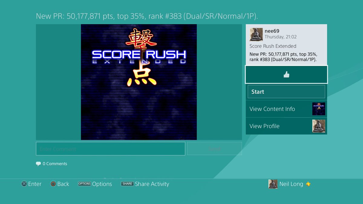 Nee69's tweet image. #PS4share not bad, can only get better #scorerushextended #shmup #gaming