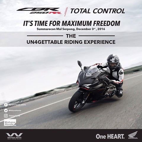 WahanaHonda's tweet photo. Nanti bakal ada DJ @kartikayu yang bakal perform di stage Launching All New CBR250RR Summarecon Mal Serpong. #CBR250RRTGR https://t.co/sr5jkJK7Cn