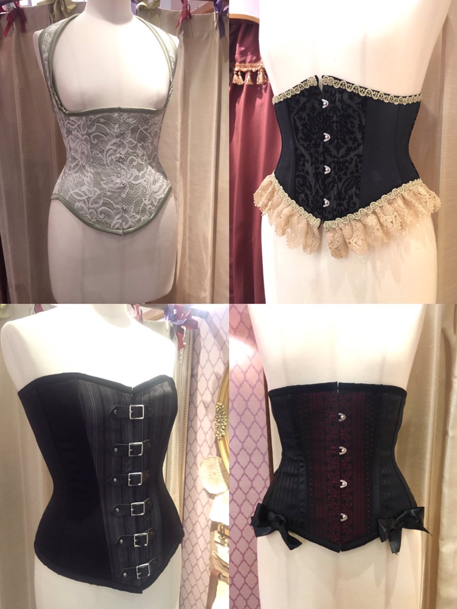 ラバーコルセット（レースをバインドした特注デザイン）/Kurage