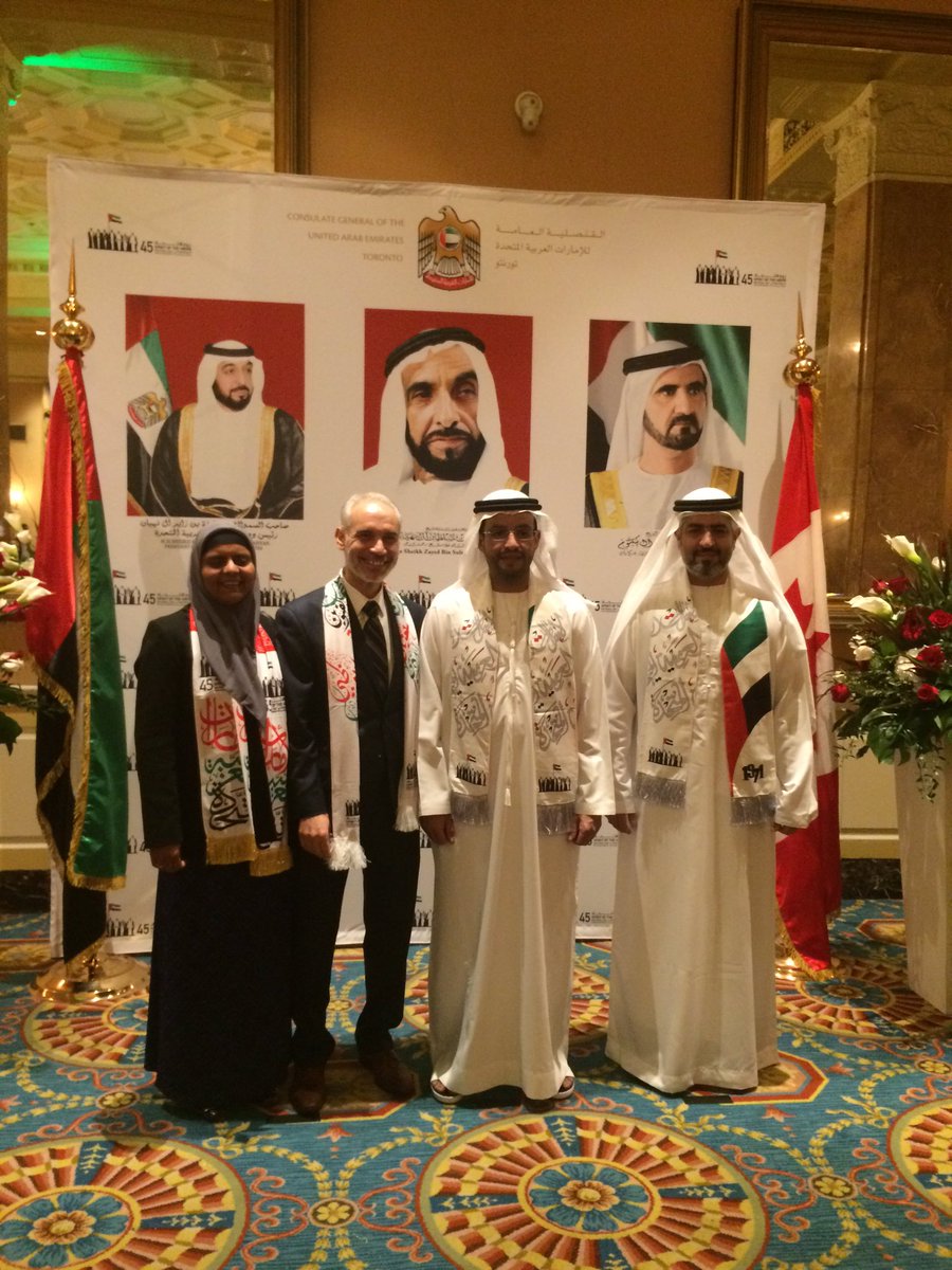 RabiaKhedr's tweet photo. Great to be a part of commemorating  national day @UAEConsulateTO  @CAMDtoronto @EtihadAirways https://t.co/65CNiBEJcm