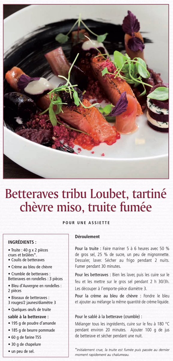BourgogneAujou1's tweet photo. "Betteraves tribu Loubet, tartiné chèvre miso, truite fumée", ça vous tente? C'était la recette #bourgogneAujourdhui 127. @nosaccords https://t.co/maSyyQuZ1W