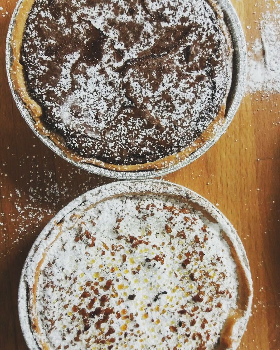 boxbakery's tweet photo. CHOCOLATE AND PECAN TART
LEMON TREACLE TART
If you want to treat #yetart this morning, join us at 8am. Only a small batch baked! https://t.co/K5YsiGx3T2