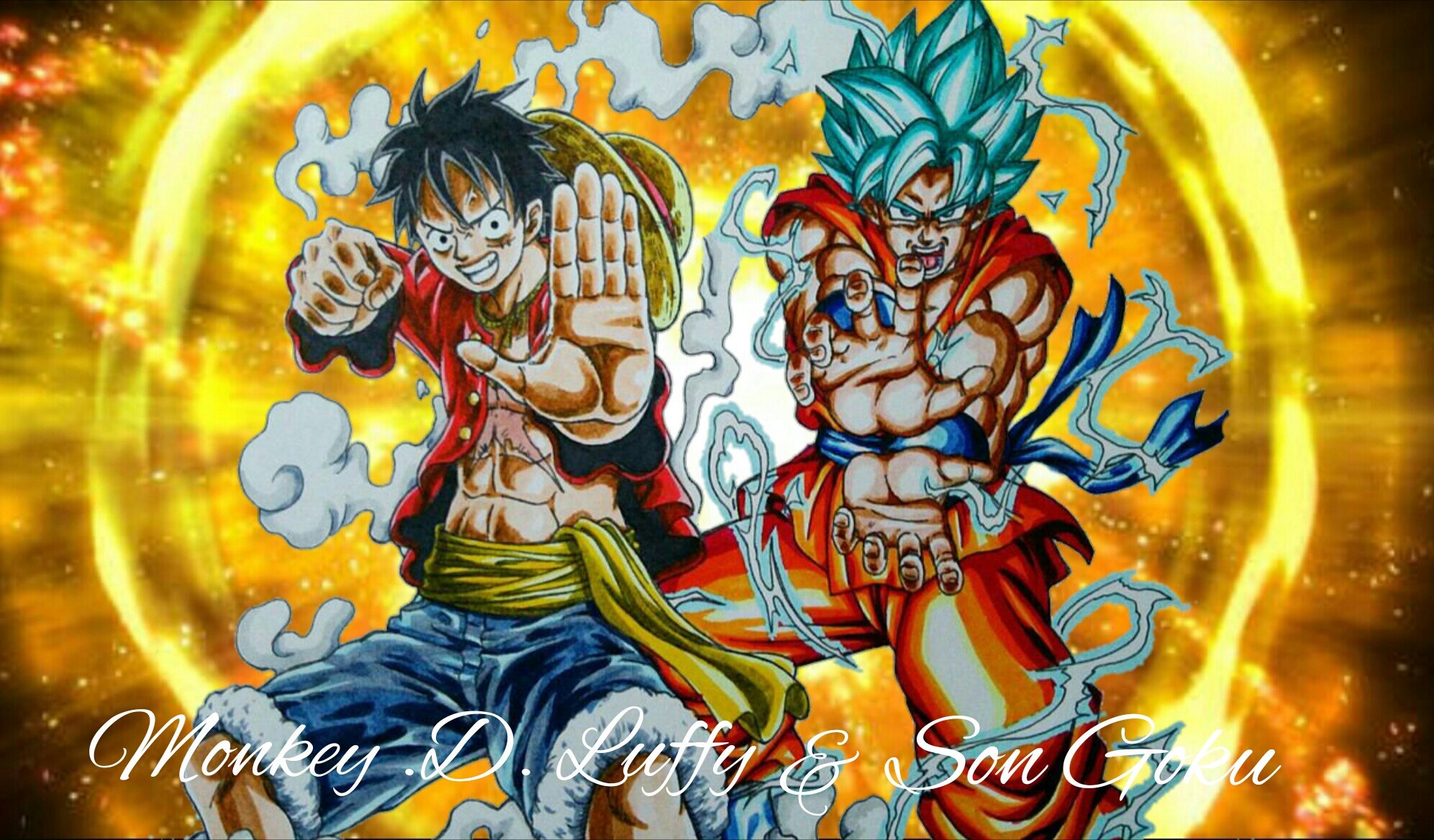 Uzivatel ひろ Na Twitteru リクエストで描いたコラボイラスト ルフィ ギア２ 悟空 Ssgss のイラスト ルフィ ナイトメア 悟空 Ss3 のイラスト 悟空 Ssg ルフィ ギア２ のイラスト ベジータ Ss ゾロのイラスト ワンピース ドラゴンボール T