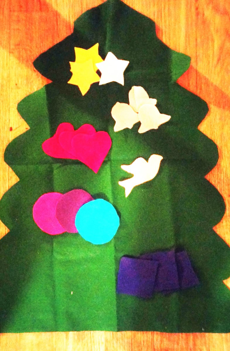 NoNoncentsNanna's tweet photo. Heart Felt Play Store felt Christmas Tree for the tots to decorate. Hang on Wall or lay on floor as a mat. https://t.co/tzEzDXRKXC