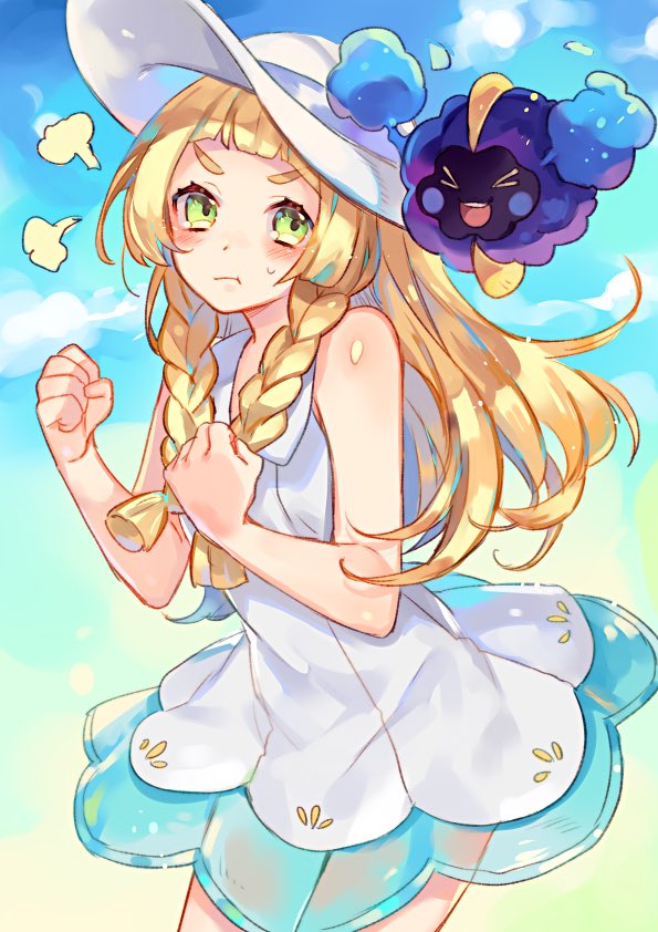 コスモッグ ,リーリエ(ポケモン) 「リーリエチャソ… 」|さく之輔のイラスト