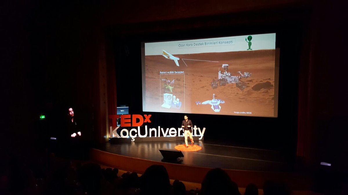Etkinliğimize <a href="/kara_ozan/">Dr. Ozan Kara</a> 'ın Mars keşfinin bizlere neler katacağını anlatan ufuk açıcı konuşmasıyla başladık #TEDxKocUniversity