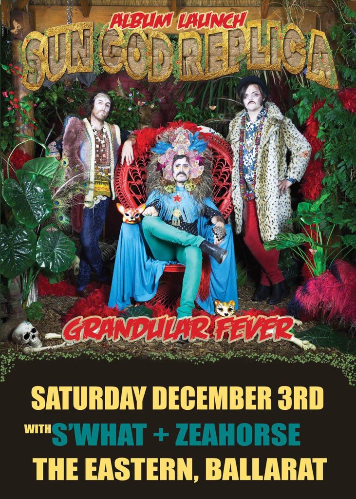 Tonight: Sun God Replica launch their new LP with <a href="/Zeahorseband/">Zeahorse</a> &amp; Swhat! #Ballarat