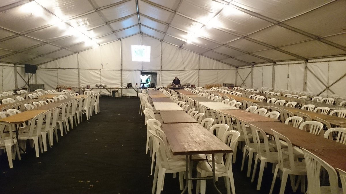 jonjcollins's tweet photo. Catering tent empty before the troops arrive https://t.co/0Qptikad3J