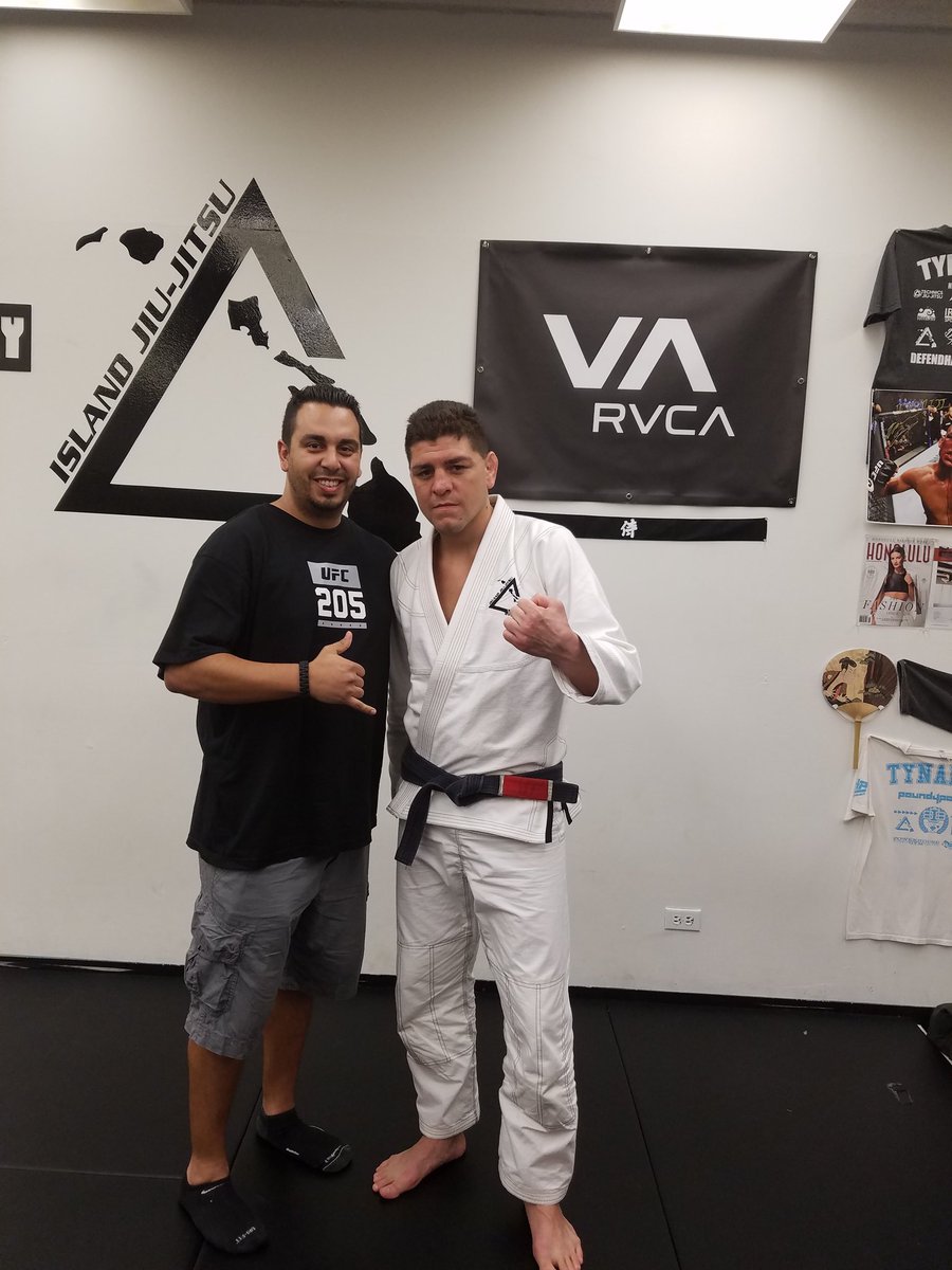 OffTheGrid808's tweet photo. Once again, big shout out 2 @islandjiujitsu for an awesome seminar by the one &amp; only @nickdiaz209!
Let's get Nick &amp; Nate together next time! https://t.co/WkrXBRB6wb