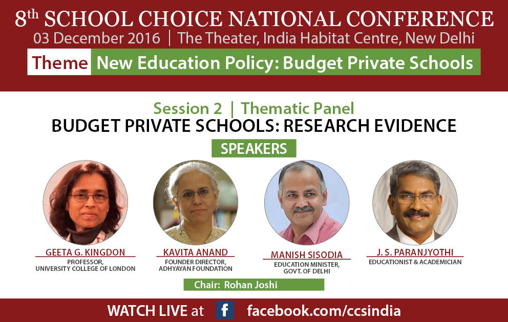 NISAedu's tweet photo. Second panel on research evidence for #BudgetPrivateSchool begins. While @msisodia @Minister_Edu couldn't make it... #SCNC2016 #NEP https://t.co/bbuYQMRrkM