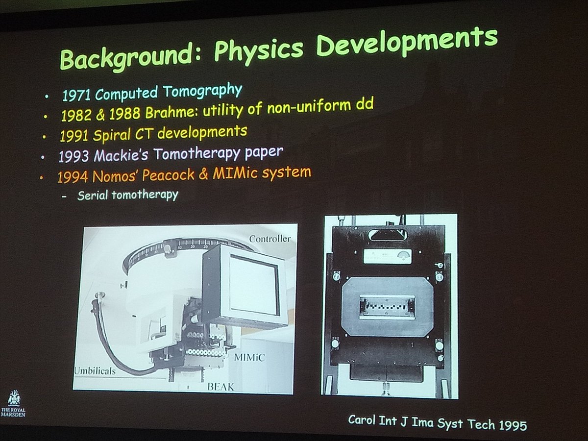 nicolepage77's tweet photo. Very interesting,The first tomotherapy system attached to a Linac (serial tomotherapy) #accuray2016 https://t.co/YZnyYh6Vh9