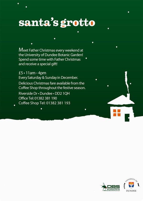 DBSProductions's tweet photo. The beautiful Grotto at #Dundee Botanic Garden opens today at 11am. Pop down and visit Santa in a traditional, relaxed setting. https://t.co/ZWLCzJxyzQ