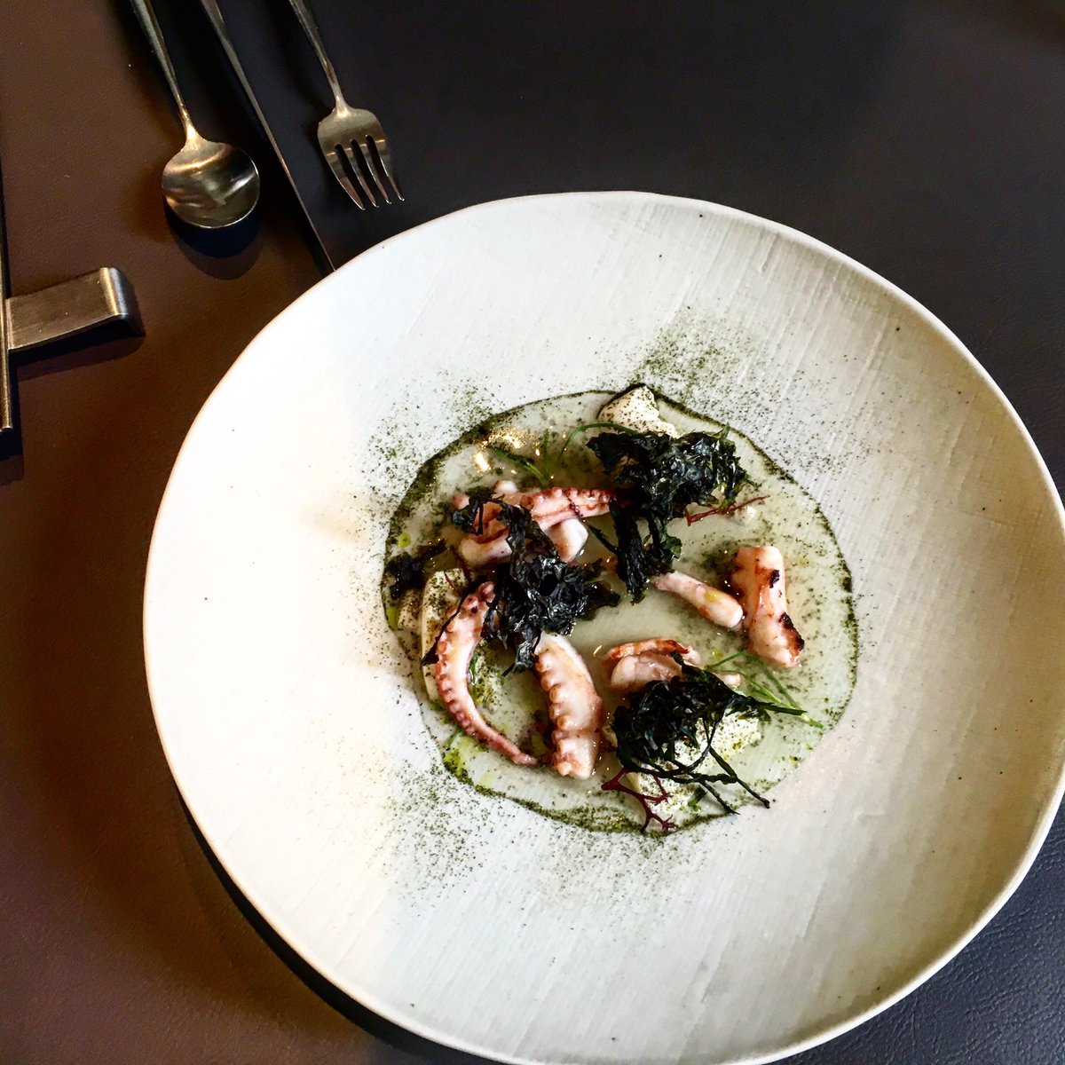 Flashback to my travels in #Seoul with this <a href="/JUNGSIKDANG/">J U N G S I K 정식당</a> Squid Ink and octopus dish