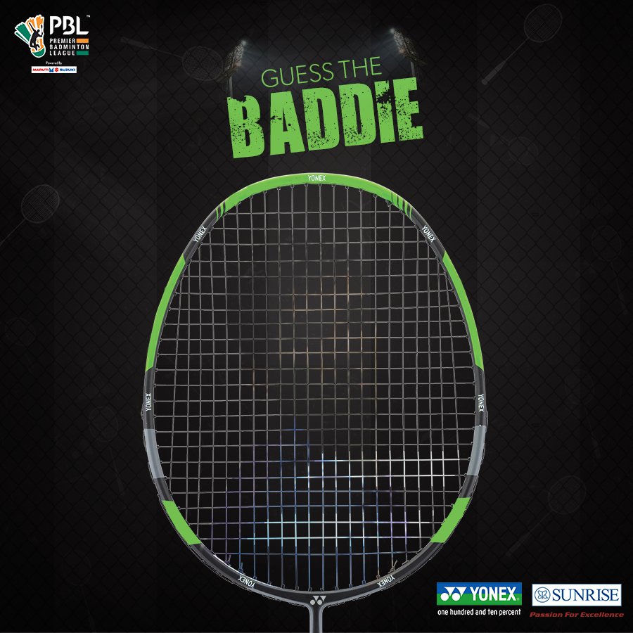 PBLIndiaLive's tweet photo. And we're underway! Can you guess which baddie is hidden behind this racquet? Reply using #BaddiesAreBack and stand a chance to win! https://t.co/YyjEj2ZoyL