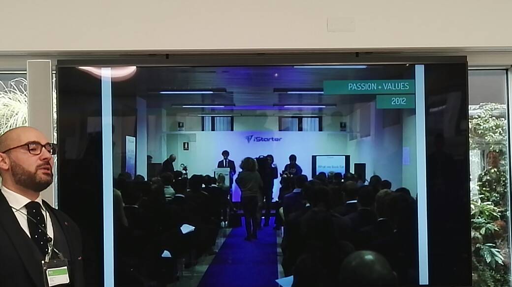 edocalia's tweet photo. .@iStarterItaly shareholders meeting. Welcome speech by  @ngarelli @Cimminelli, with the pic of our 1st meeting back in 2012 #istarter2016 https://t.co/o1KuVTIQSu