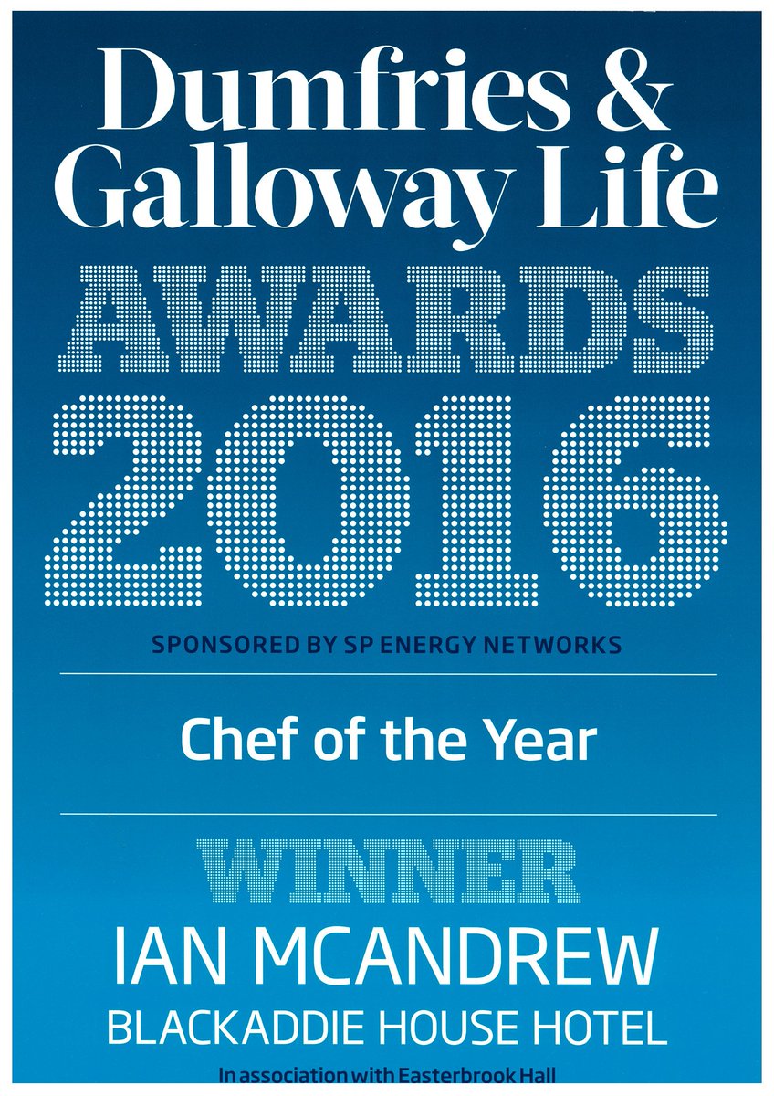 Ianchefyeschef's tweet photo. A really big thank you to all that nominated me for the D&amp;G Life awards Chef of the Year 2016. https://t.co/TT2wAVVQHf