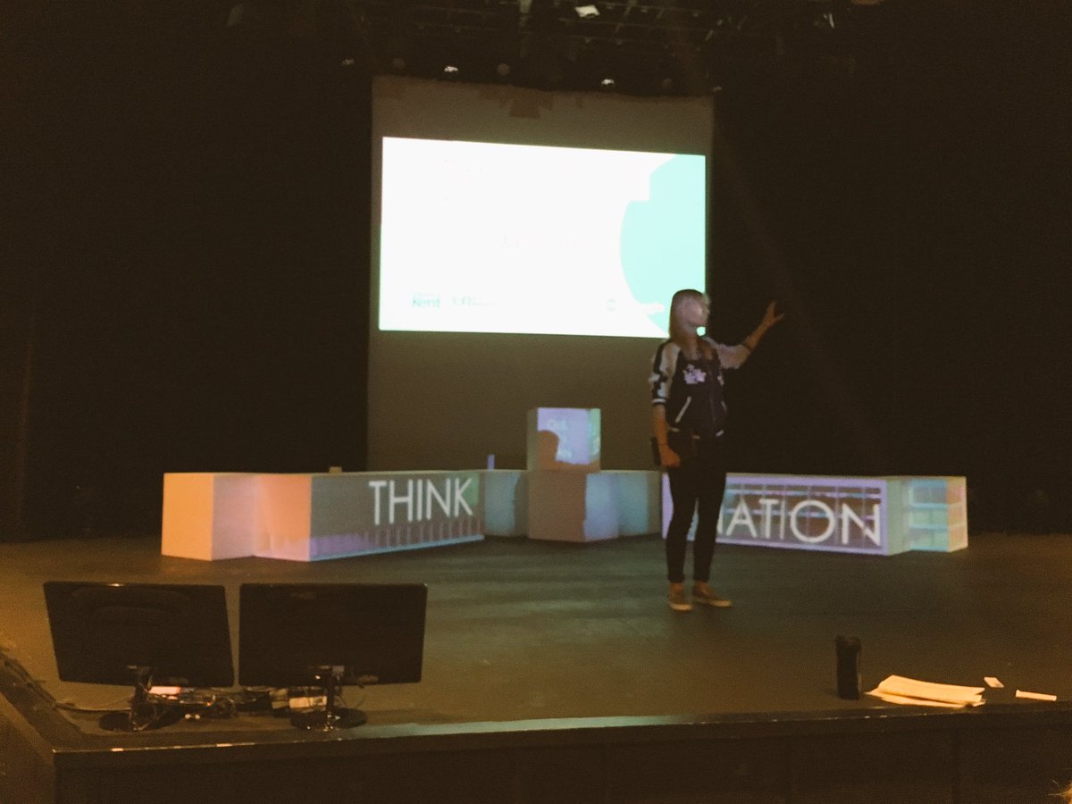 dansimpsonwords's tweet photo. Excellent staging &amp; projection @TheGulbenkian for @ThinkNat today, thanks to @TECH31KENT. Briefing received: let's talk tech! #TN2016 https://t.co/GGsGEnMIR5