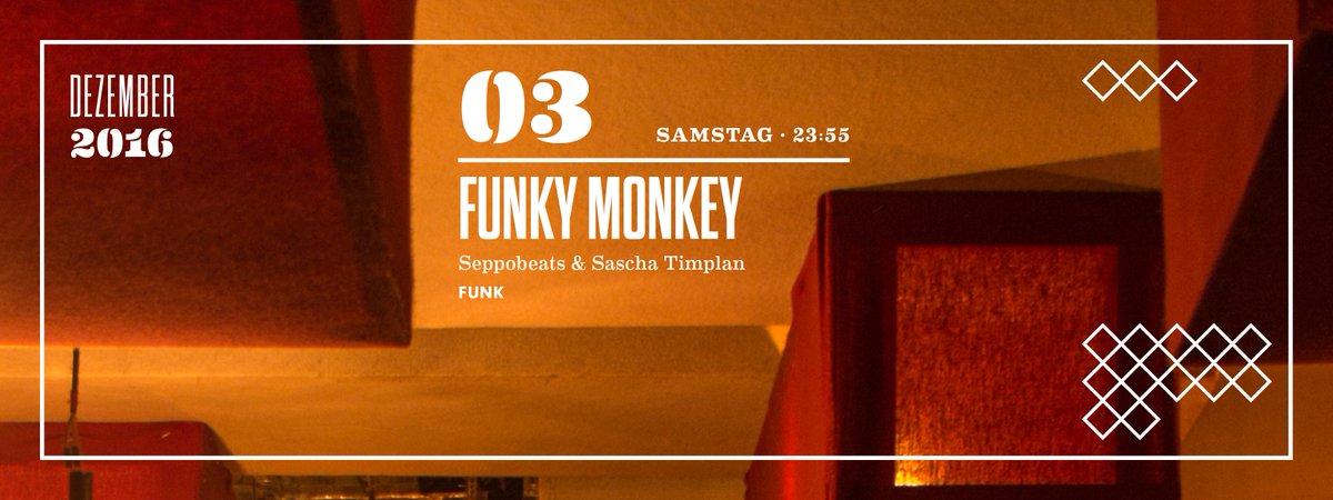 villaWuller's tweet photo. Heute: Funky Monkey 
DJs: Seppobeats &amp; Sascha Timplan
Sound: Funk
Info: https://t.co/c52RAkmaEJ https://t.co/b3rXpLKwch