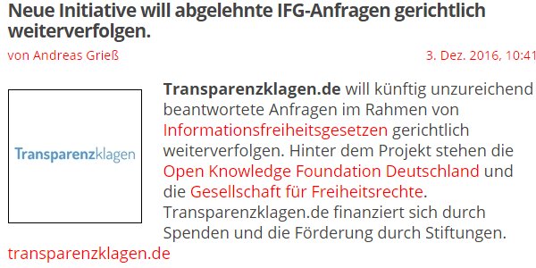 Neue Initiative will abgelehnte IFG-Anfragen gerichtlich weiterverfolgen. turi2.de/aktuell/neue-i…