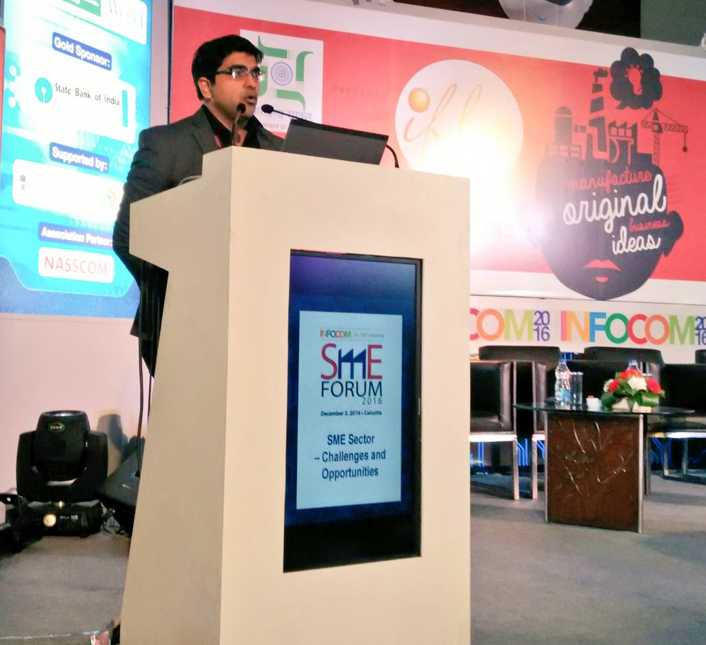 infocomconnect's tweet photo. .@Wowmomo4u began in my dad's garage- Mr. Daryani continues the SME session post lunch.
#Startupstories
#INFOCOM2016
#DisruptiveInnovation https://t.co/fp5kqfYKoh