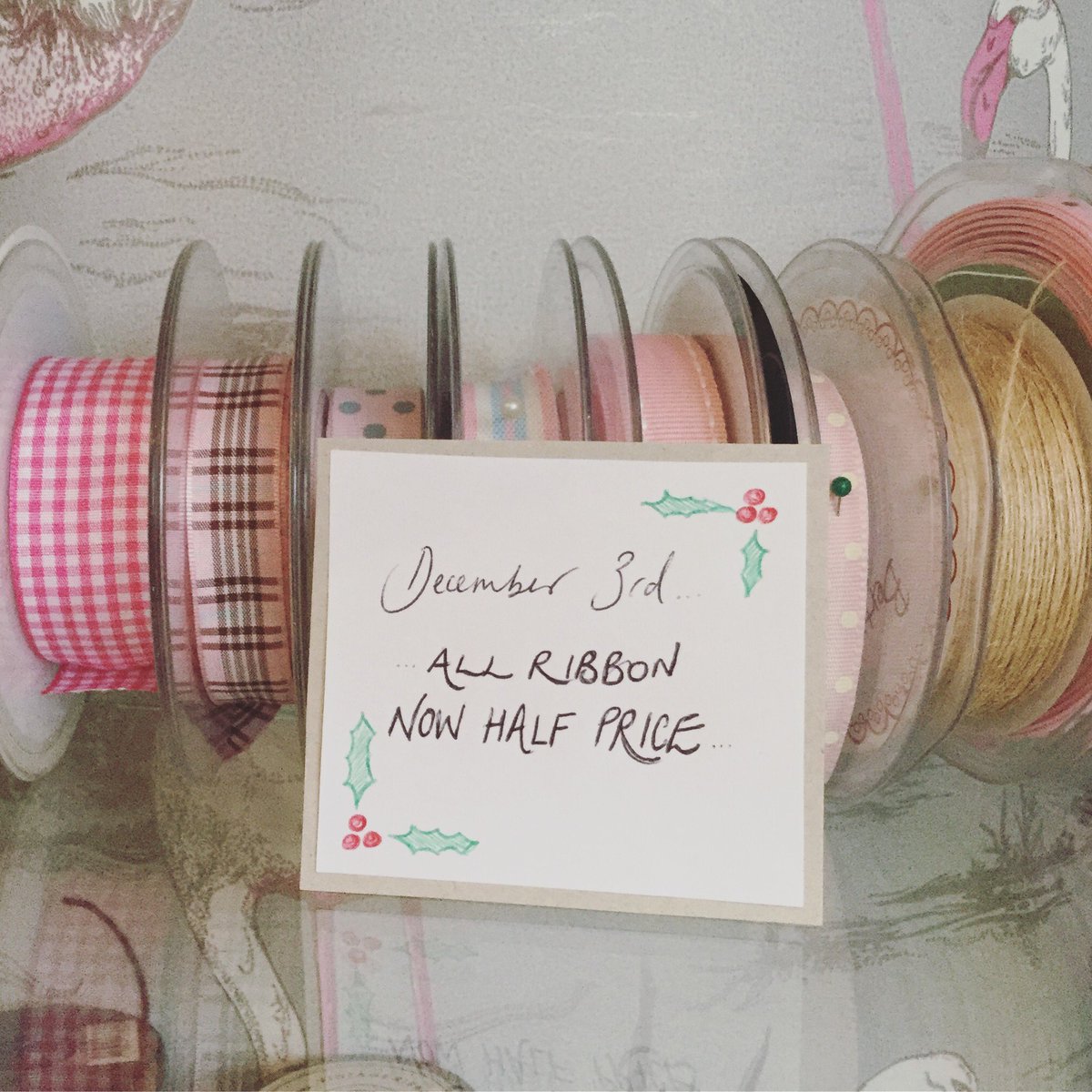 Advent treat 🌟 December 3rd 🌟 All #ribbon now #half price 🌟 #windermere #lakedistrict #cumbria #shop #sale #boutique #bestadventcalendarever