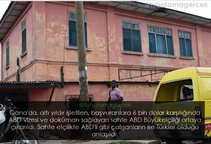 Gana'da 6 yıldır faaliyet gösteren ABD Büyükelçiliği'nin sahte olduğu tespit. Büyükelçiliği işletenler ise Türk.
