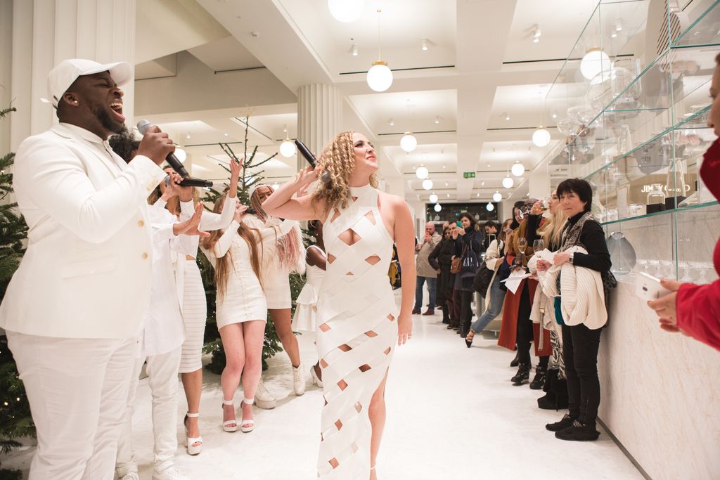 Selfridges's tweet photo. Missed yesterdays performance from the @UVCollective choir? They'll be at #SelfridgesLondon today between 2-5pm https://t.co/hUh5KqggEk