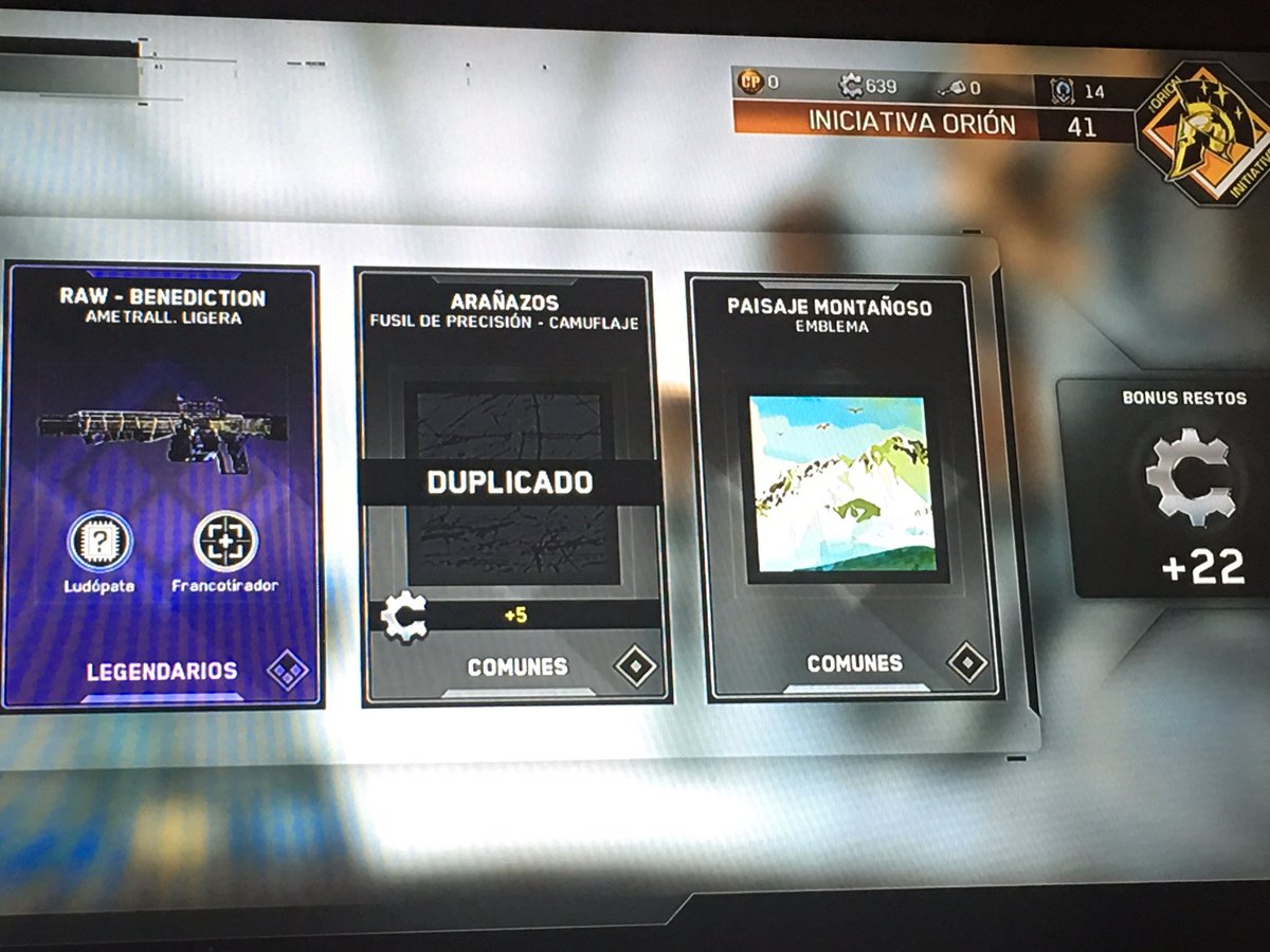Delta_Force12's tweet photo. #CallOfDutyInfiniteWarfare #IW #Suministros #Raro #Legendario #Epico #Type2 #Gold #Oro #Ps4 🎮
Instagram: Delta_Force12 https://t.co/GI2QF5NMCm