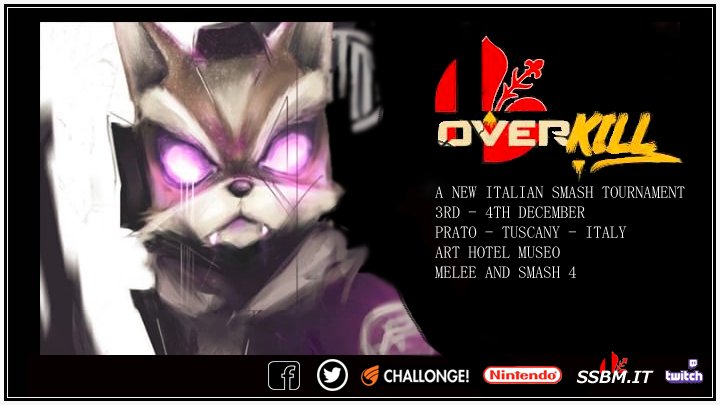 SmashEurope's tweet photo. Tune in to https://t.co/Fl2c8jJC3M today for #Overkill2 in Prato, Italy. For some italian #Melee and #Smash4 action. https://t.co/WYxuS62RQ1