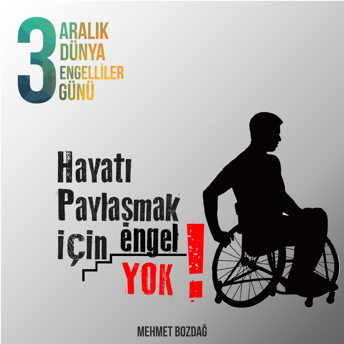 mmehmetbozdag's tweet photo. Hayatı paylaşmak için engel yok!

#3AralıkDünyaEngellilerGünü https://t.co/Ce73Gxukc0
