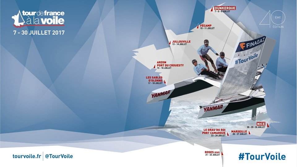 😮 Découvrez la carte de l’édition 2017 du Tour de France à la voile  ⚓️⛵️ ! Qu’en pensez-vous ? #TourVoile <a href="/jbdurier/">Jean-Baptiste Durier</a>