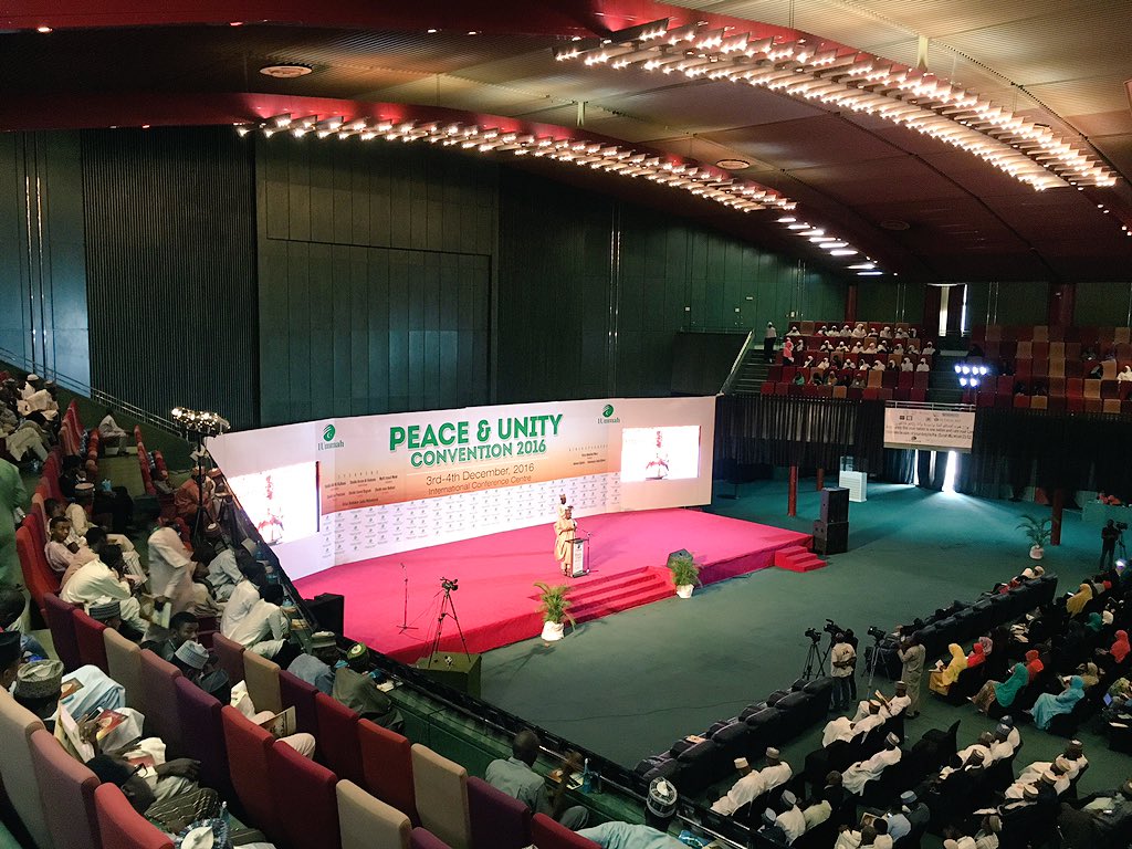 BashirAhmaad's tweet photo. Glad to be at the @1UmmahNG's Peace and Unity Convention 2016. It's holding today and tomorrow at the International Conference Centre, Abuja https://t.co/OB4z1CWYw4