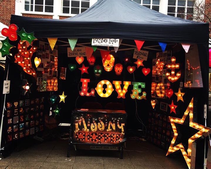 LoveSouthseaUK's tweet image. The Missing Chopper stand at our Love Southsea Market today looks fab!💡