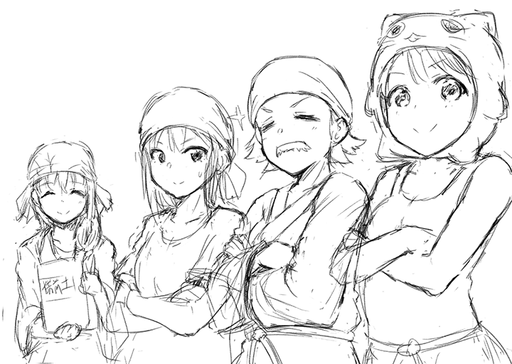 ラフ描き、一門。完成したらニコ静にアップします。 