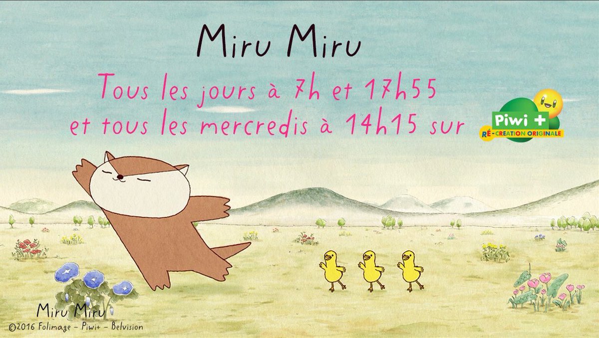 Folimage's tweet photo. 📺N'oubliez pas ! #MiruMiru, un bijou de série par #HarunaKishi, en ce moment sur #PiwiPlus ! ❤️ https://t.co/gwmd9d3jen