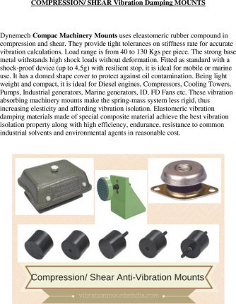 HVACR_Catalogs's tweet photo. COMPRESSION/ SHEAR Vibration Damping MOUNTS @dynemech https://t.co/ut1P32HUj2 https://t.co/JZ8oaSaFCi