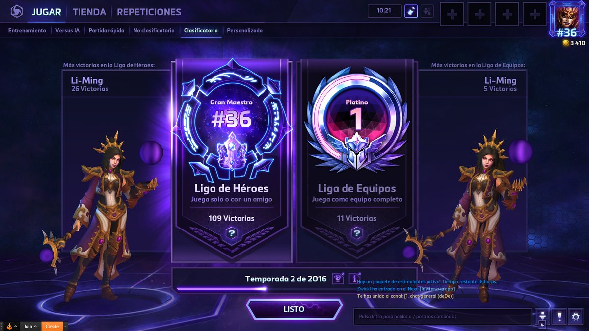 SapheryTempest's tweet photo. Muchos ánimos a nuestro jugador 'Marsa' para volver a recuperar su sitio en el top 100 de Grand Master Europeo! #heroesofthestorm https://t.co/MQdGAbLipk