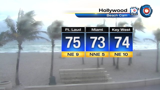 Good Saturday morning #SouthFlorida! Waking up to breezy, cloudy and mild conditions. #Flwx https://t.co/eA11m7MXc0