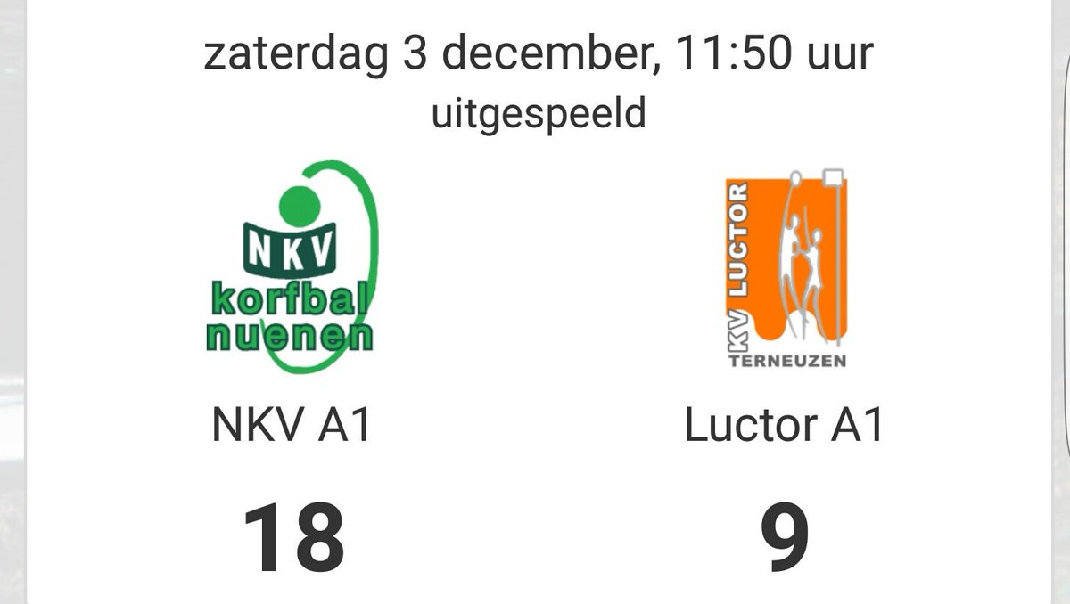 Wederom een keurige overwinning voor NKV A1! #4uit4 #korfbal #nkvkorfbal #nuenen