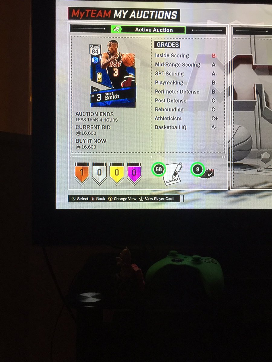 Rxidishh's tweet photo. #2kAuctions Steve smith withe gold kobes and fifty contracts up for 16 600 on the Xbox https://t.co/Adx7pooshl