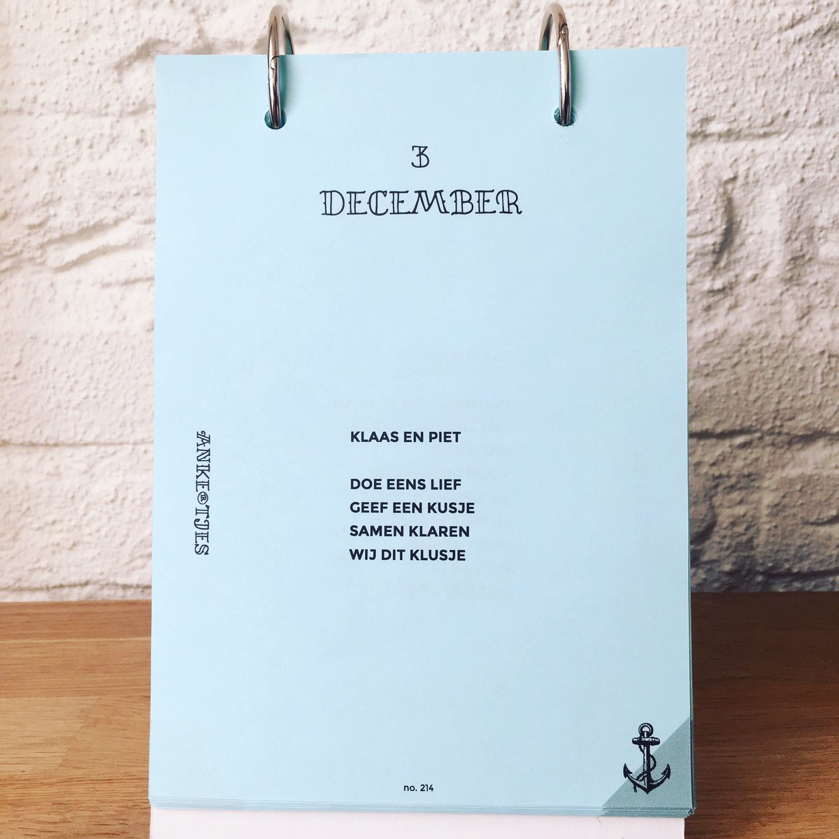 #3dec #sinterklaas #piet #ankertjes #kalender #elkedageenversgedicht