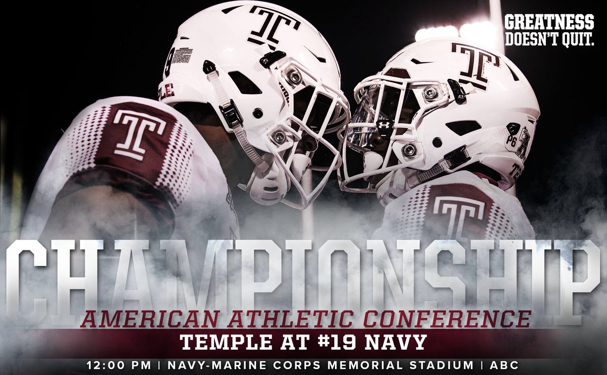 For the <a href="/American_Conf/">The American</a> title 🏆

#BeatNavy #GDQ 🍒🏈