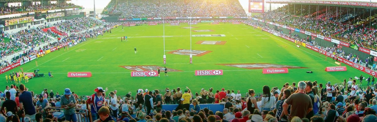 Watch the Rugby finals live today at Spikes Restaurant, broadcasting on six flat screen TV's &amp; large projection screen! #Dubai7s #Finalsday