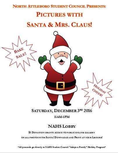 Today at NAHS! All proceeds to go the Student Council's Holiday Adopt-a-Family Program!