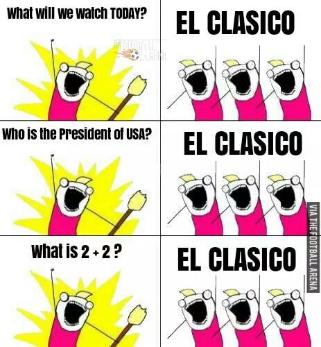 himanappu's tweet photo. EL Clasico https://t.co/psV15nRhBp
